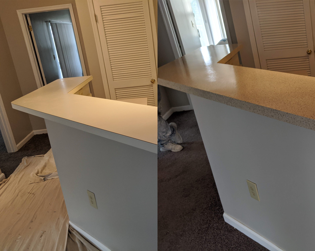 Freshly coated Kitchen Desk by Tub Coaters