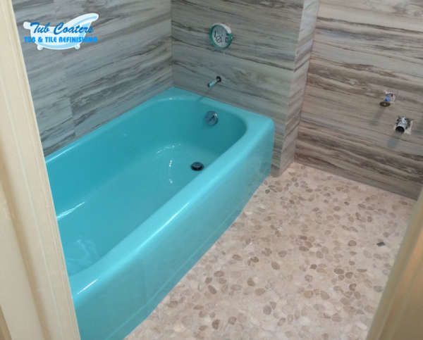 Freshly coated tub by Tub Coaters