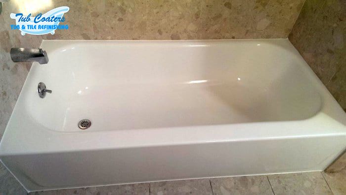 Freshly coated tub by Tub Coaters